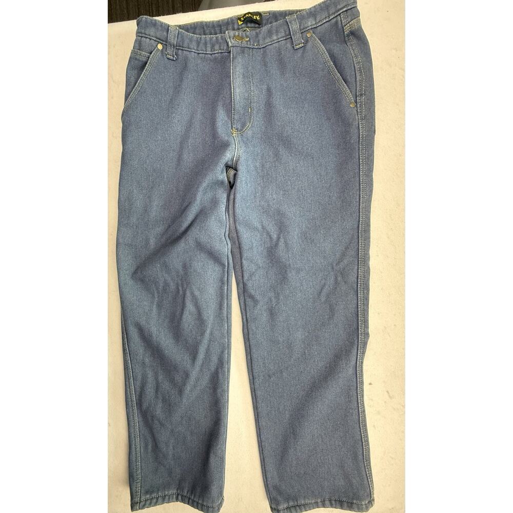 Stanley fleece lined carpenter jeans 32x30 workwear denim